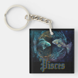 Porte-clefs Signe du zodiaque Poissons
