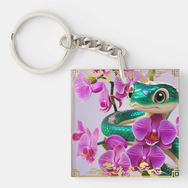 Porte-clefs Signe du zodiaque serpent  (Devant)