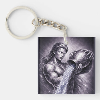 Porte-clefs signe du zodiaque verseau