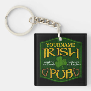 Porte-clefs Signe irlandais personnalisé de Pub
