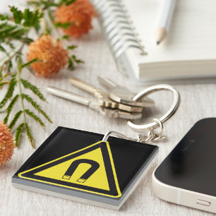 Porte-clefs SIGNE JAUNE GRAND NOIR Porte - clé