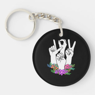 Porte-clefs Signe main ASL de l'enseignant