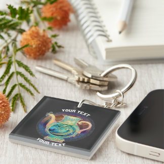 Porte-clefs SIGNE PERSONNALISÉ Aquarius ZODIAC
