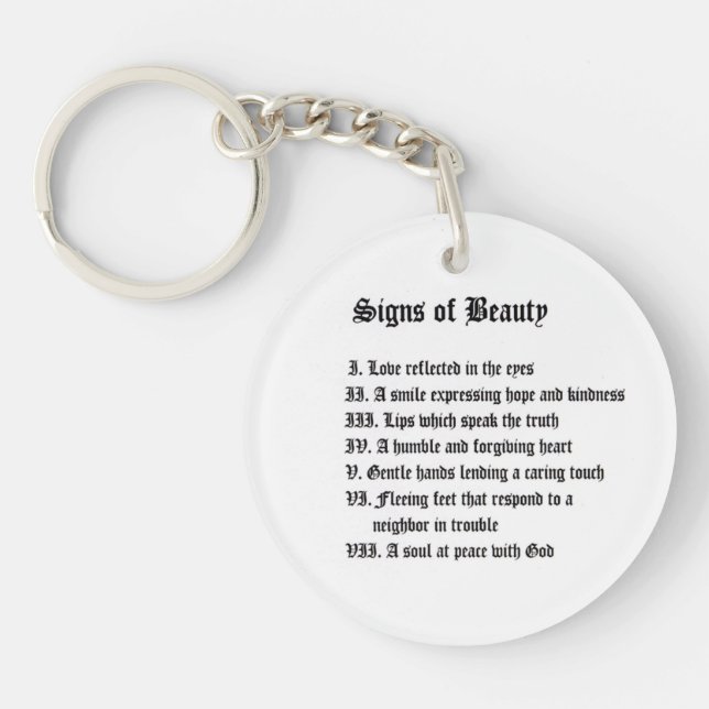 Porte-clefs Signes de beauté (Devant)