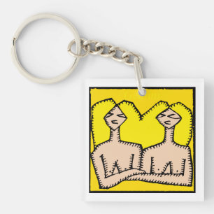 Porte-clefs Signes Zodiac personnalisables Porte - clé Gemini