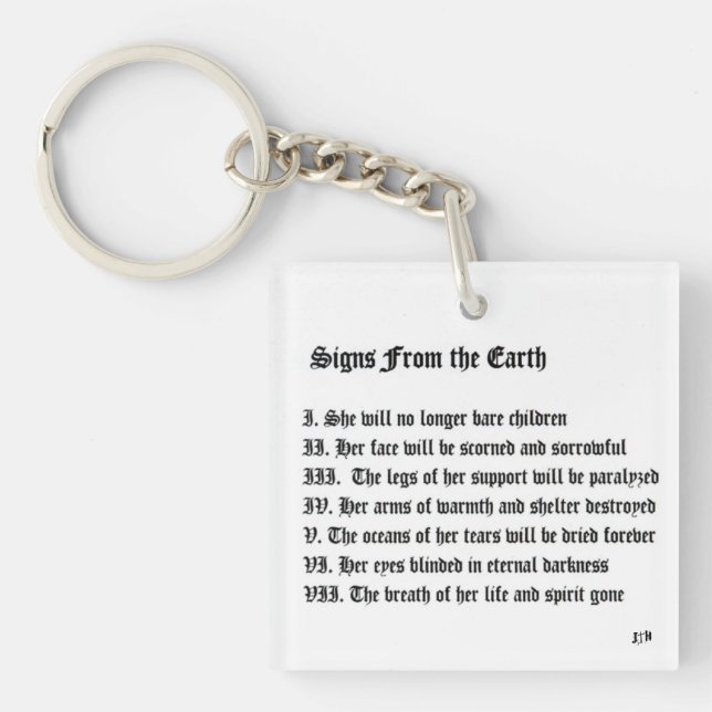Porte-clefs Signs from The Earth (Devant)