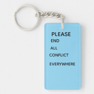 Porte-clefs S'il vous plaît bouton