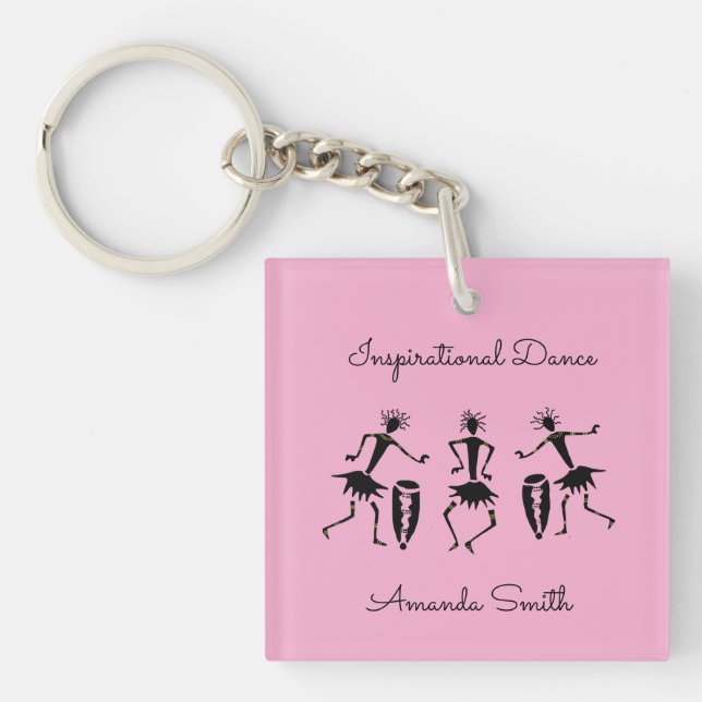 Porte-clefs Silhouette, Danse Inspirante (Devant)