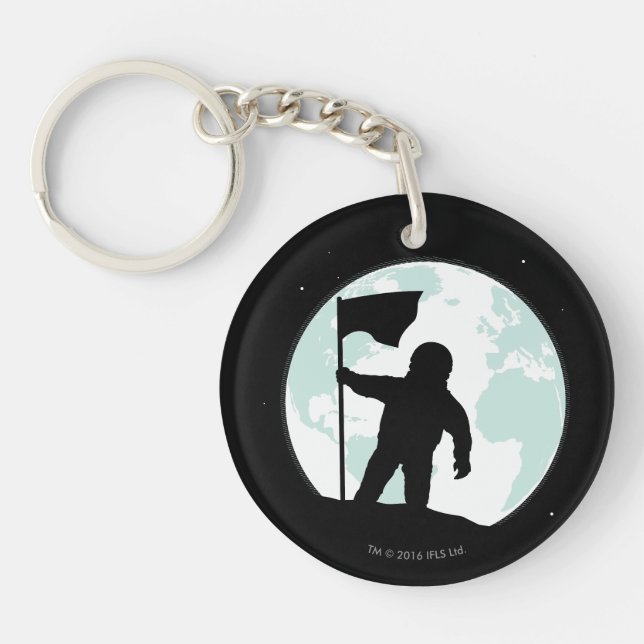 Porte-clefs Silhouette d'astronaute (Devant)