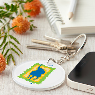 Porte-clefs Silhouette de joueur de polo Sports équestres mode