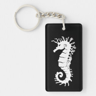 Porte-clefs Silhouette de la Créature de la Mer - Hippocampes