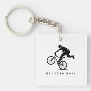 Porte-clefs Silhouette de sports extrêmes stoïciens BMX Mement