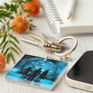 Porte-clefs Silhouette d'équipe d'entreprise Business Futurist