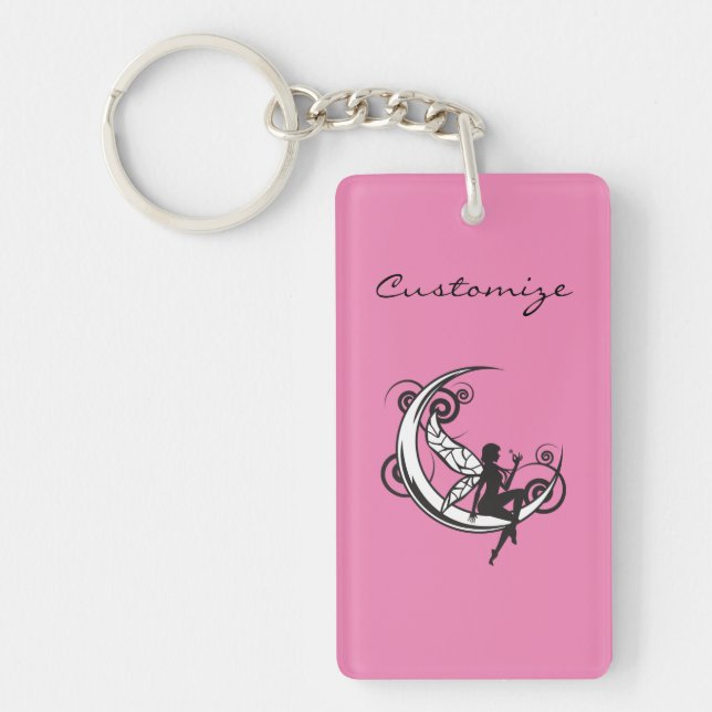 Porte-clefs Silhouette Fée Lune Thunder_Cove (Devant)