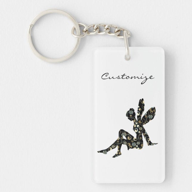 Porte-clefs Silhouette fée Thunder_Cove (Devant)