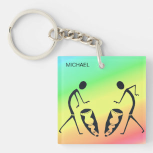 Porte-clefs Silhouette Fête des couleurs fantastique