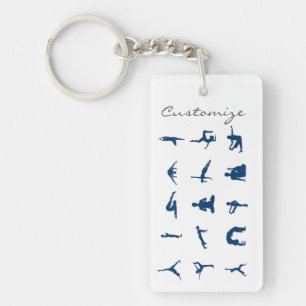 Porte-clefs Silhouette Yoga Pose Thunder_Cove