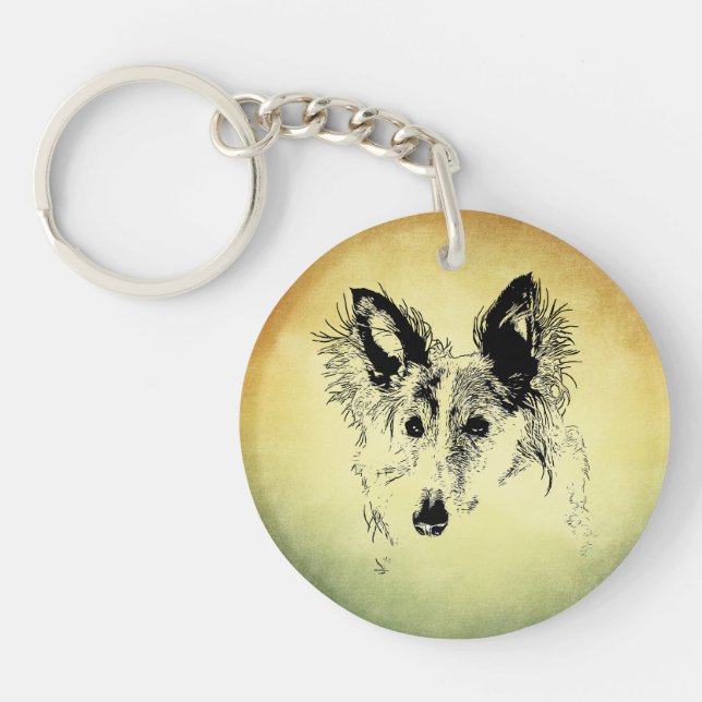 Porte-clefs Silken Windhound esquisse (Devant)
