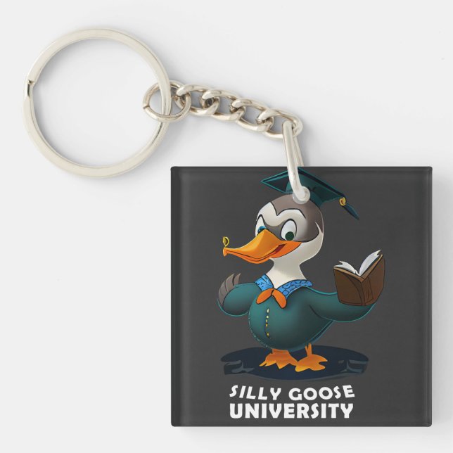 Porte-clefs Silly Goose University Student Funny (Devant)