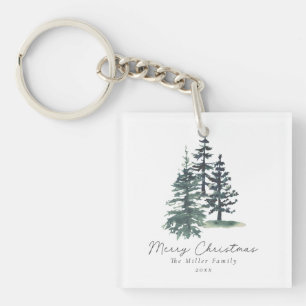 Porte-clefs Simple arbre de Noël élégant Pin