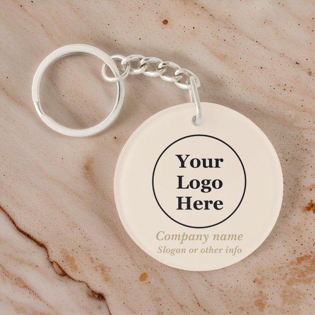 Porte-clefs Simple beige minimaliste  (Créateur téléchargé)