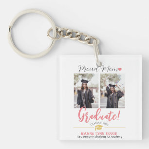 Porte-clefs Simple Elegant Graduation or Casquette Merci Scrip