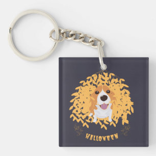 Porte-clefs Simple Elegant Mignonne mon chien et halloween