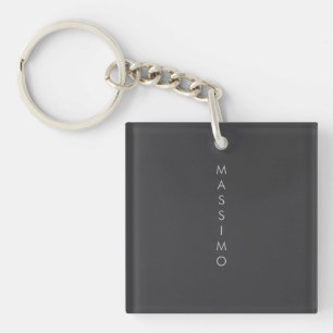 Porte-clefs Simple Élégant Minimaliste Moderne Gris