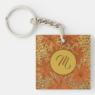 Porte-clefs Simple Élégant Monogramme Or Éparkle