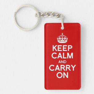 Porte-clefs Simple et classique Restez Calme et Continuez