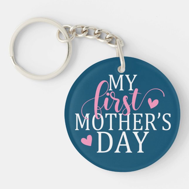 Porte-clefs Simple et élégant Ma première fête des mères | POR (Devant)