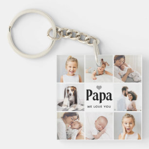 Porte-clefs Simple et moderne   Photo Collage pour Papa