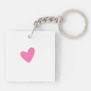 Porte-clefs Simple logo personnalisé élégant minimal ici entre