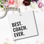 Porte-clefs Simple meilleur entraîneur jamais<br><div class="desc">Entièrement personnalisable pour le faire pour tout ce que vous voulez 'Meilleur ___ jamais' pour vos gens préférés. Que ce soit 'Meilleure Maman Ever' ou 'Meilleur Entraîneur Ever', vous pouvez le changer à presque tout. Voici quelques exemples : maman, papa, coach, danseur, joueur de tennis, surfer, artiste, avocat, etc. Pensez...</div>