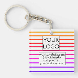 Porte-clefs simple minimal ajoutez votre logo/design ici entre
