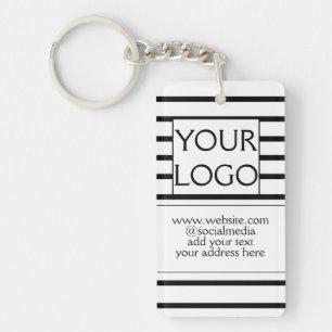 Porte-clefs simple minimal ajoutez votre logo/design ici entre