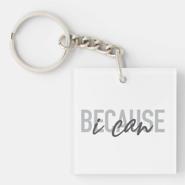 Porte-clefs Simple, moderne, cool, design urbain Parce que je  (Devant)