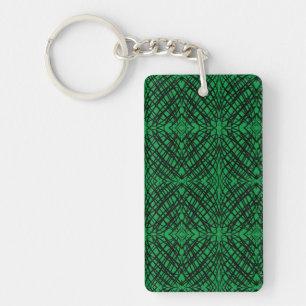Porte-clefs Simple Scribble   Carreaux miroir   Vert  