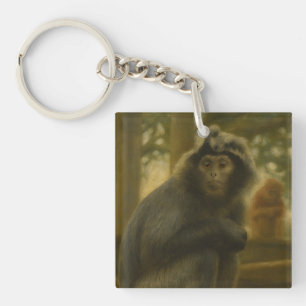 Porte-clefs Singe contemplatif - Serene Wildlife Art
