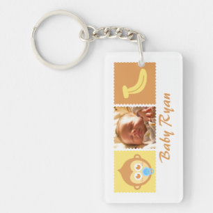 Porte-clefs Singe Mignon et Banane pour Nouveau-nés