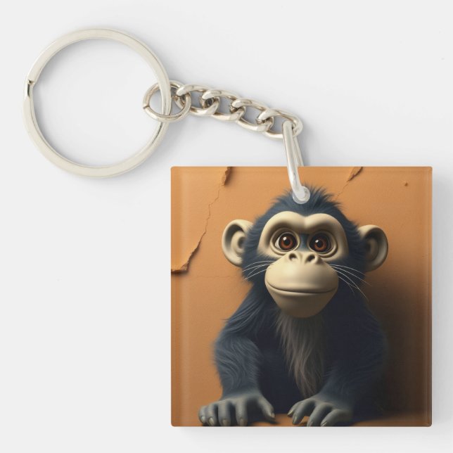 Porte-clefs Singe noir (Devant)