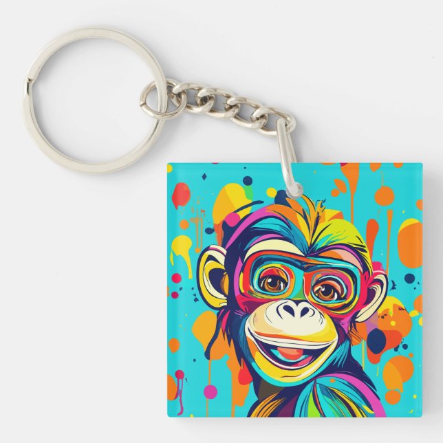 Porte-clefs Singe souriant (Devant)