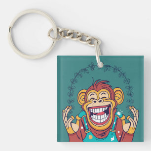 Porte-clefs Singe souriant