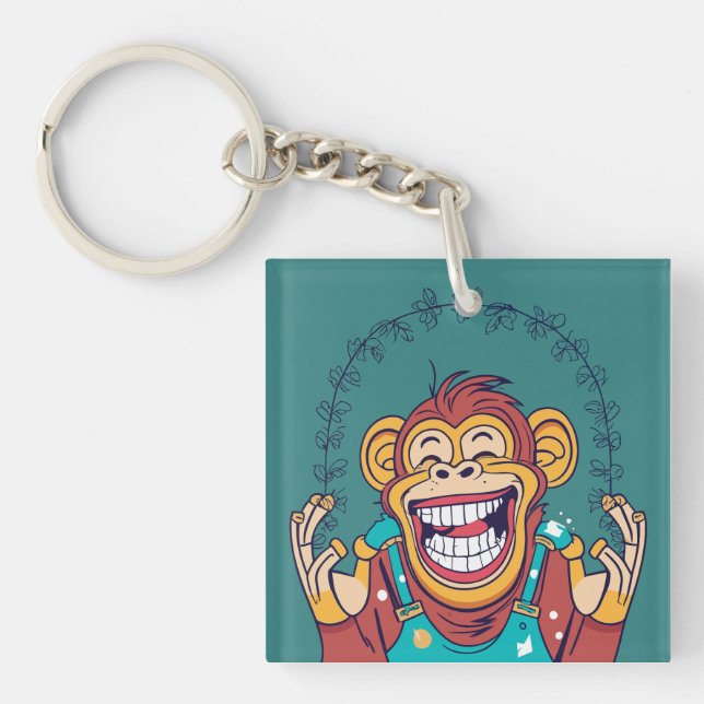 Porte-clefs Singe souriant (Devant)