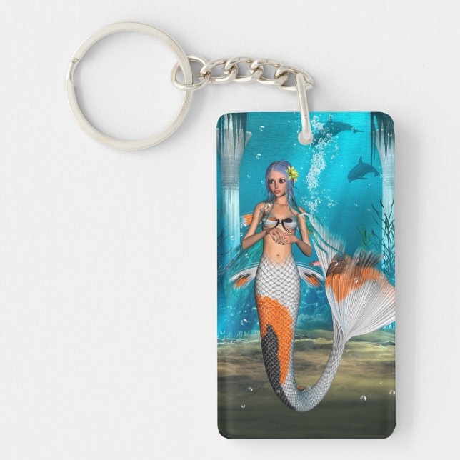 Porte-clefs Sirène bleue (Devant)
