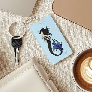 Porte-clefs Sirène de fantaisie élégante Tribal Bleu