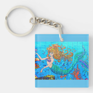Porte-clefs sirène sous-marine