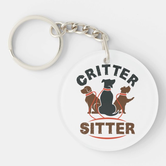 Porte-clefs Sitter Sitter Cute Pet Sitter (Devant)