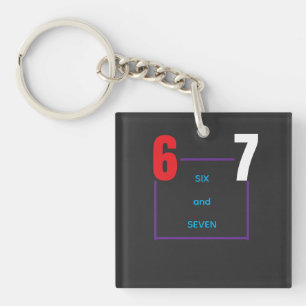 Porte-clefs Six et Sept – Conception de nombres minimalistes t