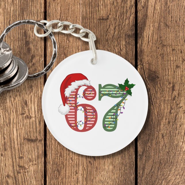 Porte-clefs Six Seven 67 Noël (67 six seven Christmas Key chain)